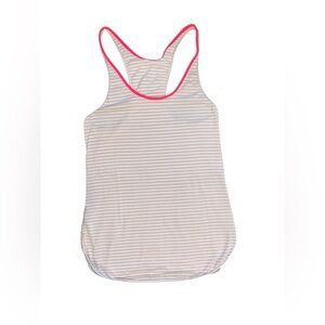 Lululemon Pink & White Stripe Tank Top – Size 4
